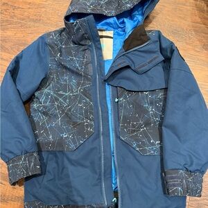 Obermeyer Kids Navy and Light Blue ski coat